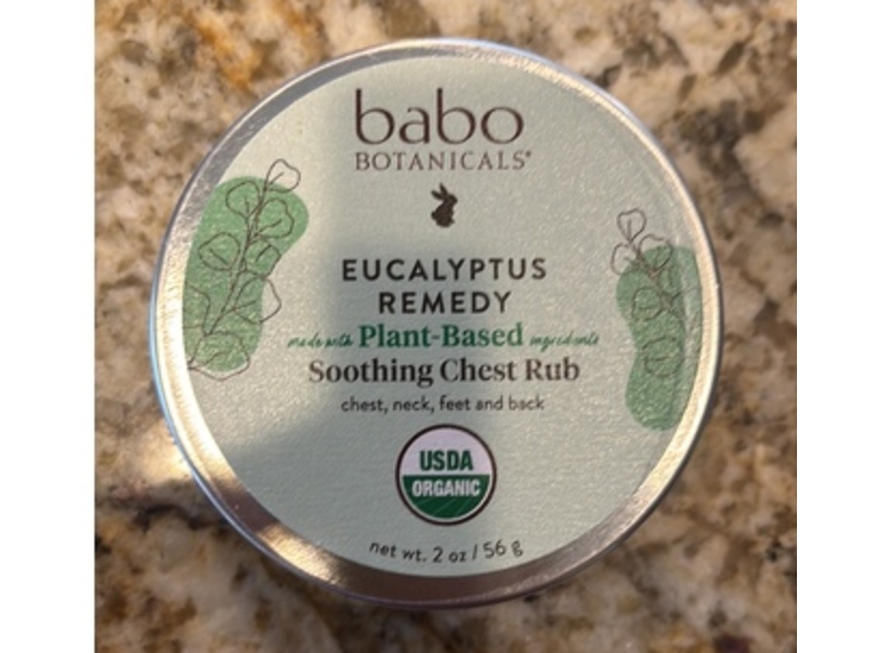 Babo Botanicals Eucalyptus Remedy Soothing Chest Rub, 2 oz/56 g