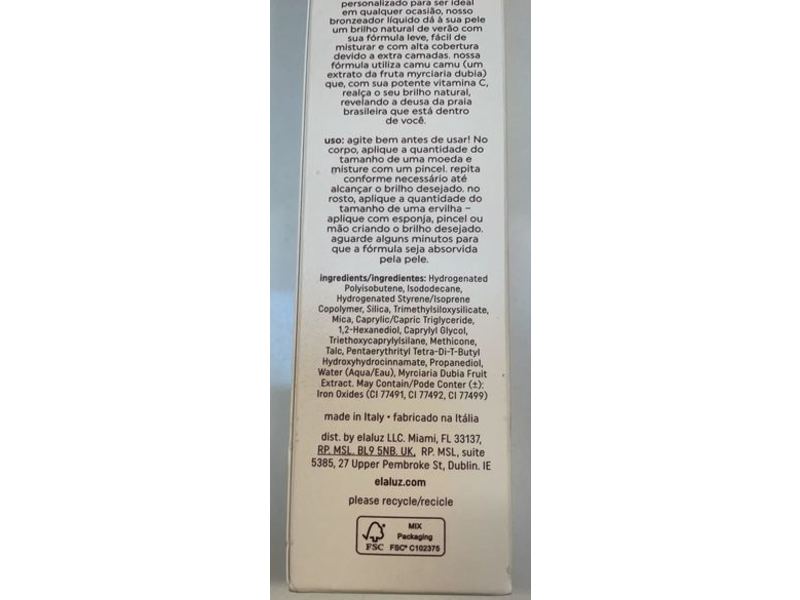 Elaluz Liquid Bronzer, Yummy Natural, 2.5 fl oz/75 mL