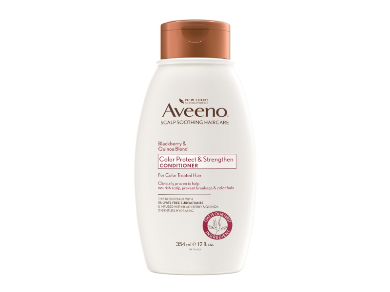 Aveeno Color Protect & Strengthen Conditioner, Blackberry Quinoa Protein Blend, 18 fl oz/532 mL