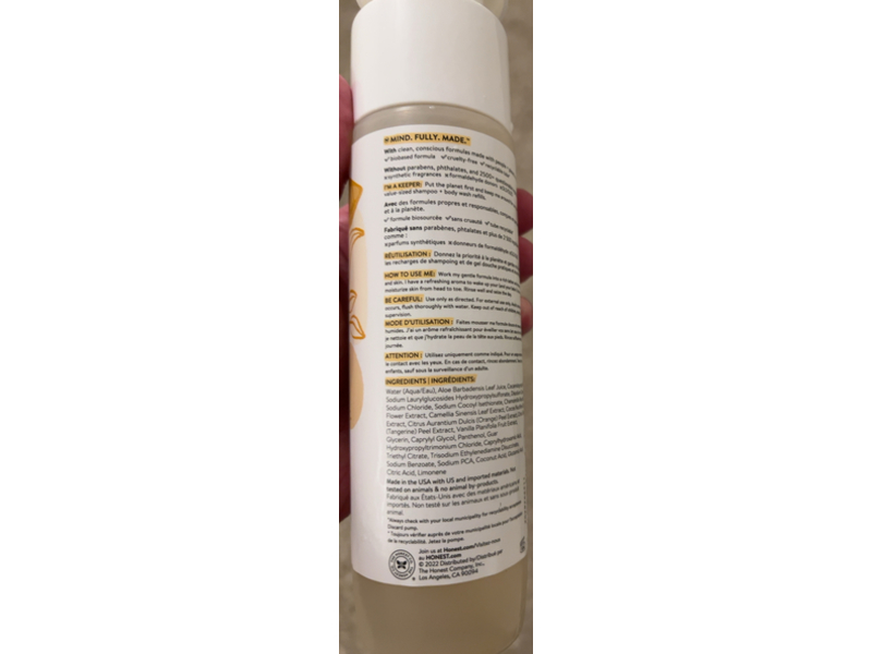 Honest Refresh Shampoo + Body Wash, Citrus Vanilla, 10.0 fl oz/295 mL