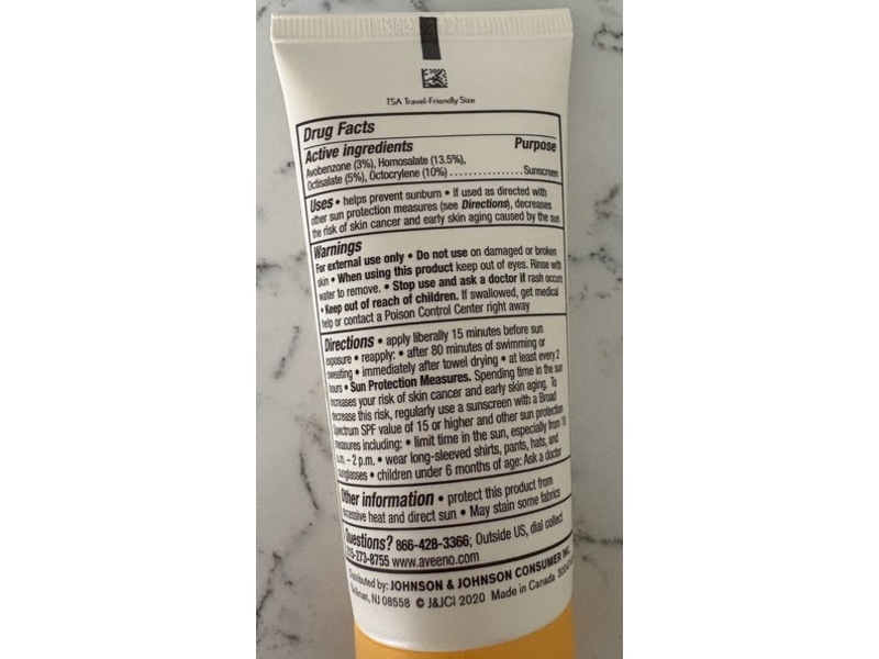 Aveeno Protect + Hydrate Face Sunscreen, SPF 60, UVA+UVB, 2 fl oz/60 mL