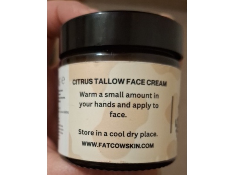 Fat Cow Skincare Citrus Tallow Face Cream, 2 oz/60 mL