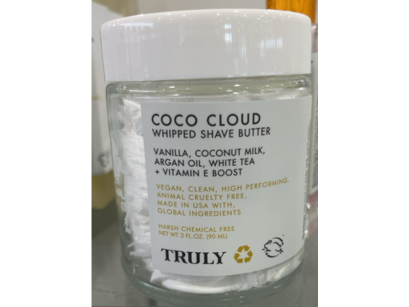 Truly Coco Cloud Whipped Shave Butter, 3 fl oz/90 mL