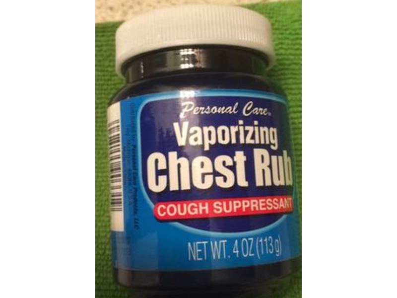 Personal Care Cough Suppressant Vaporizing Chest Rub, 4 oz/113 g