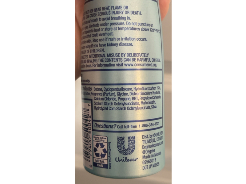 Degree Advanced Antiperspirant Deodorant, 3.8 oz/107 g