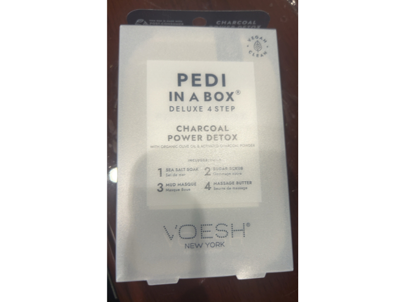 Voesh Pedi Charcoal Power Detox Pedicure Kit, 12 oz/ 35 g