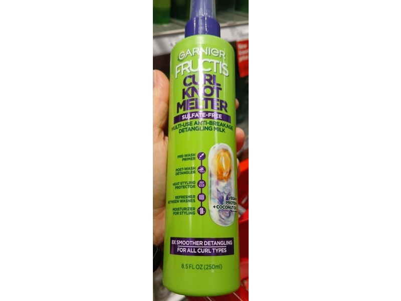 Garnier Fructis Curl Knot Melter Multi-Use Anti-Breakage Detangling Milk, 8.5 fl oz/250 mL