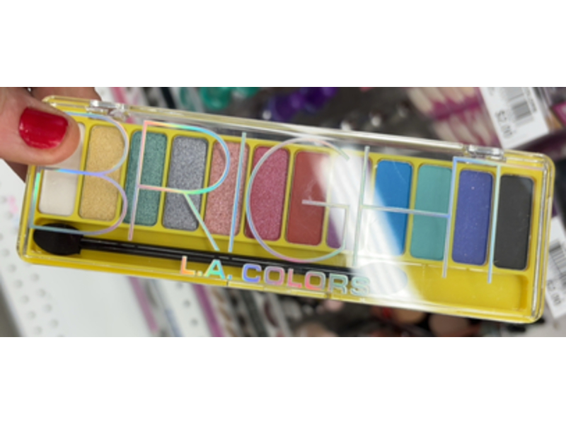 L. A. Colors Color Vibe 12 Color Eyeshadow, CES790 Bright, 0.3 oz/8.5 g