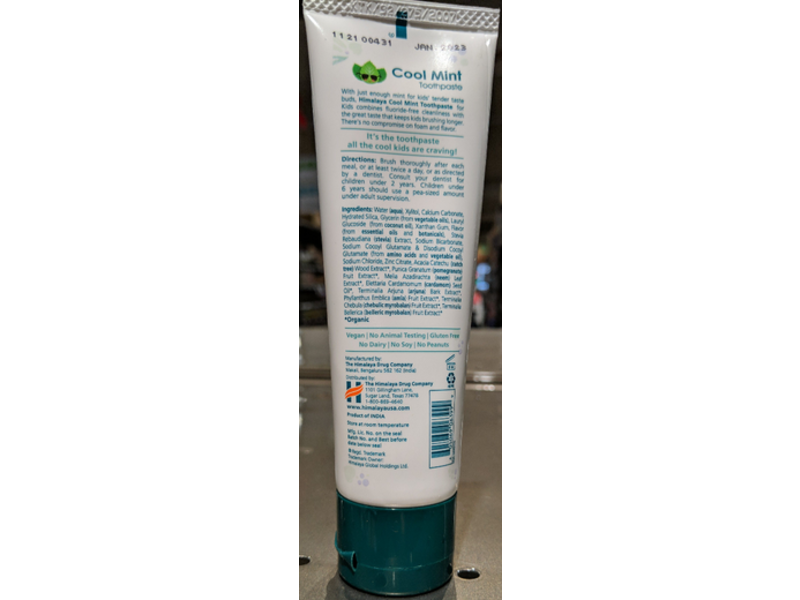 Himalaya Botanique Kids Cool Mint Toothpaste, 4.0 oz/113 g