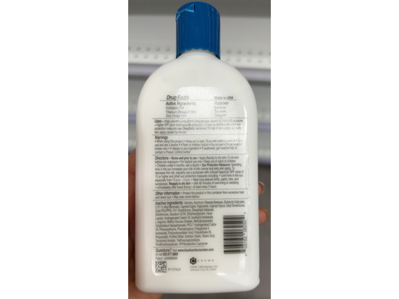 Blue Lizard Kids Mineral-Based Sunscreen Lotion, SPF 50+, 8.75 fl oz/259 mL