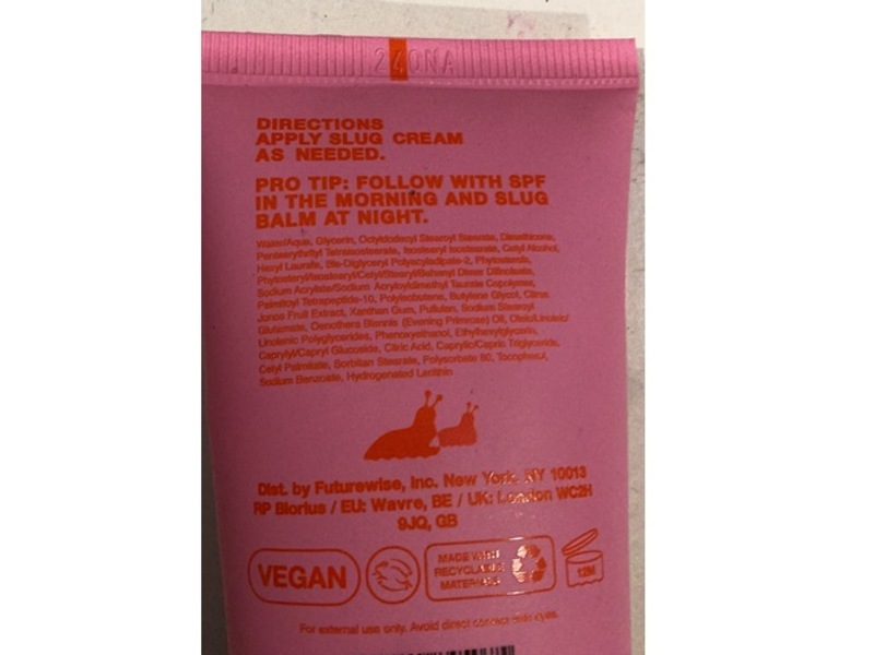 Futurewise Slug Cream Barrier Repair Moisturizer, 0.85 fl oz/85 mL