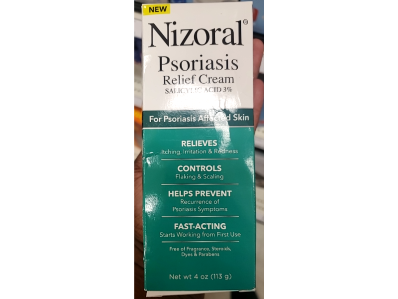 Nizoral Psoriasis Relief Cream, Salicylic Acid 3%, 4 oz/113 g