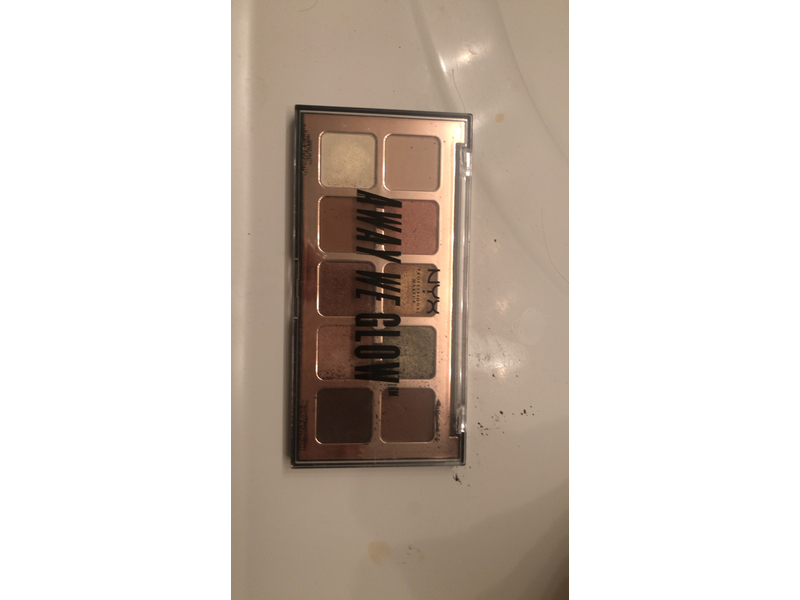 NYX Nyx Away We Glow Eyeshadow Palette, Hooked On Glow, 10x1g/0.03oz