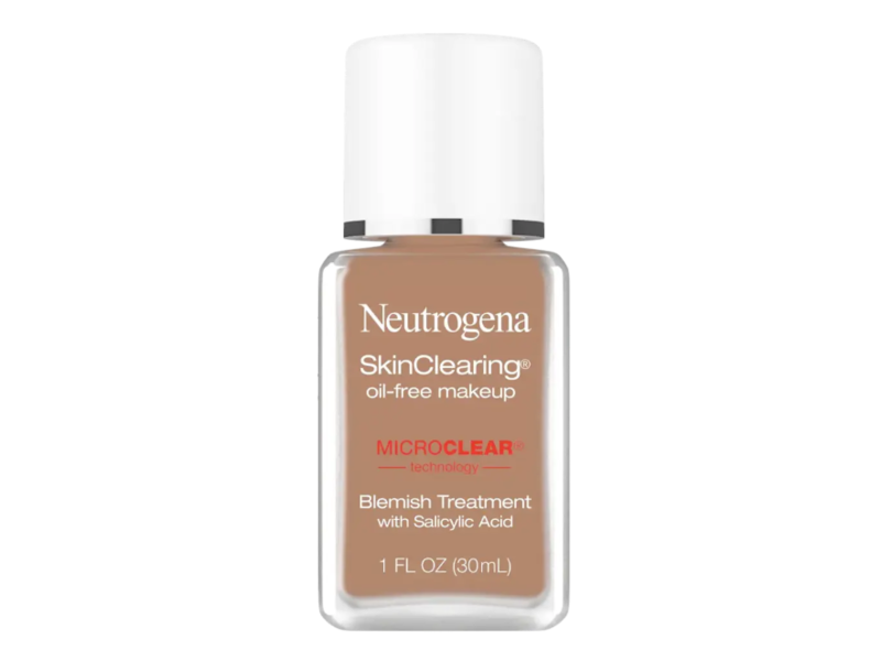 Neutrogena Skin Clearing Foundation, 135 Chestnut, 1 fl oz/ 30 mL