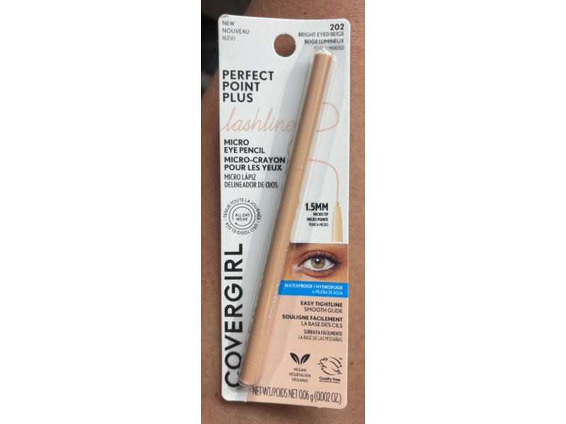 Covergirl Perfect Point Plus Lashline Micro Eye Pencil, 202 Bright-Eyed Beige, 0.002 oz/0.06 g