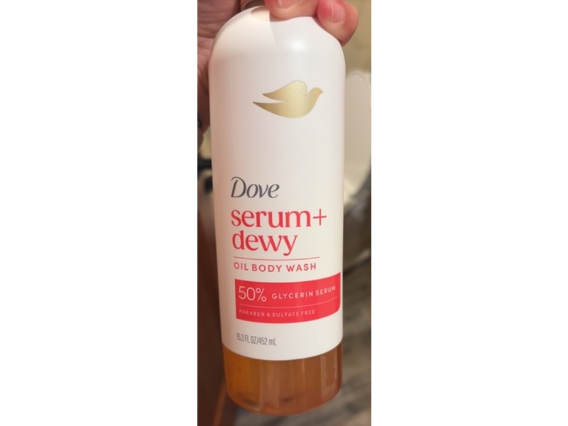 Dove Serum + Dewy Oil Body Wash, Glycerin Serum, 15.3 fl oz/452 mL