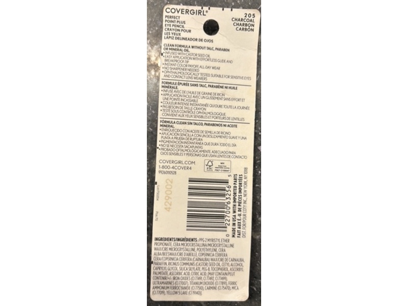 CoverGirl Perfect Point Plus Eye Pencil, 205 Charcoal, 0.008 oz/0.23 g