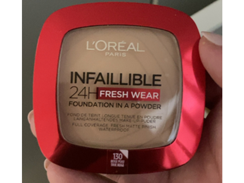 L'Oreal Paris Infallible Foundation Powder, 130 True Beige, 0.31 oz/9 g