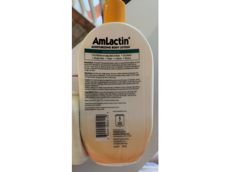 AmLactin Moisturizing Body Lotion, 17.6 oz/500 g