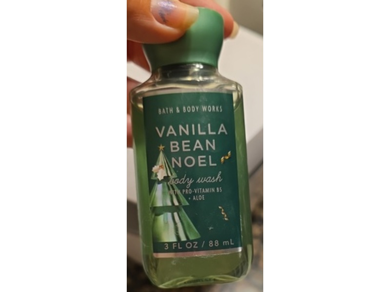 Bath & Body Works Vanilla Bean Noel Body Wash, Pro-Vitamin B5 + Aloe, 3 fl oz/88 mL
