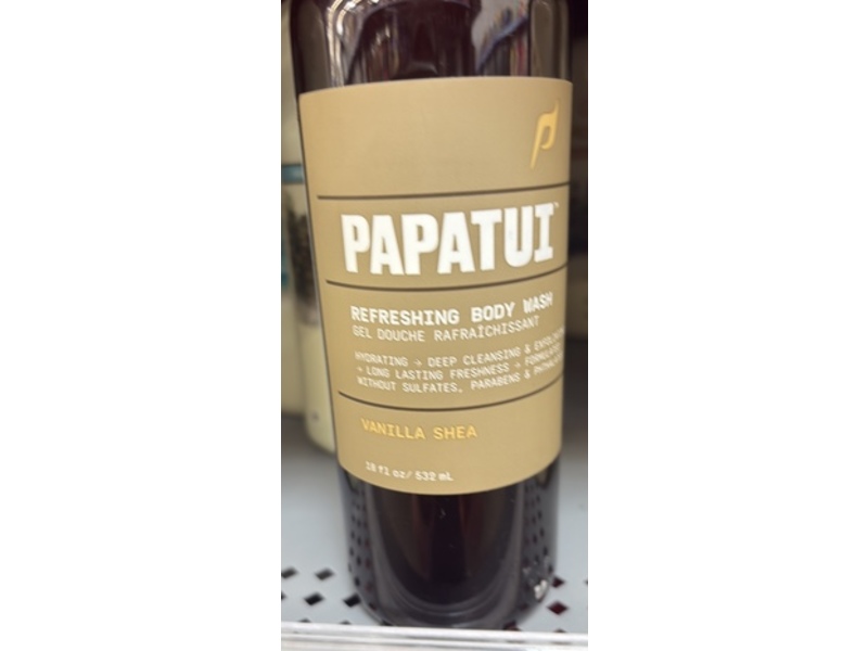 Papatui Refreshing Body Wash, Vanilla Shea, 18 fl oz/532 mL