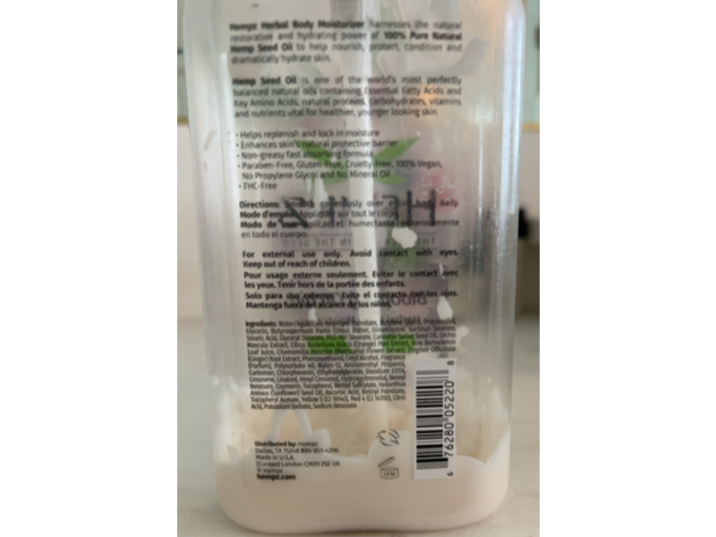 Hempz Limited Edition Blooming Orchid Herbal Body Moisturizer, 17 fl oz/500 mL