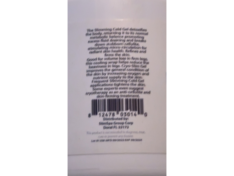 Slim Spa Cryo-Slim Cold Gel, 16 oz