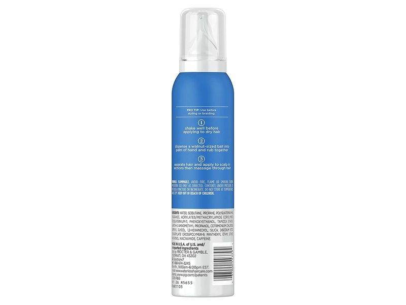 Waterless Dry Shampoo Foam, 5.3 oz/150 g