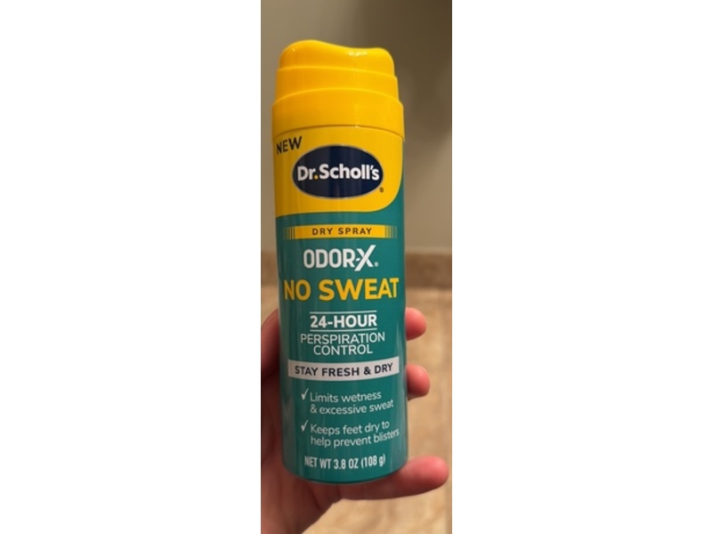 Dr. Scholl’s Odor-X No Sweat Dry Foot Spray, Stay Fresh & Dry, 3.8 oz/108 g