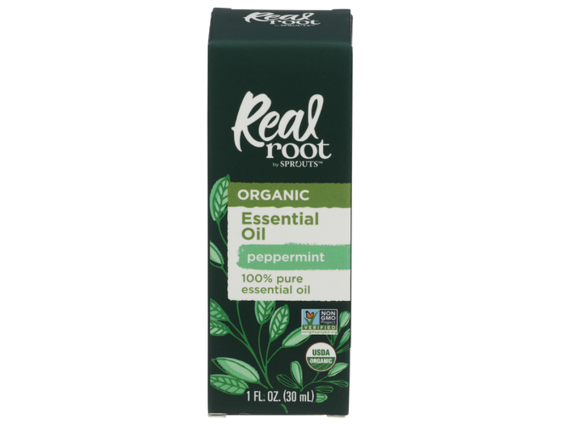 Real Root By Sprouts Organic Essential Oil, Peppermint, 1 fl oz/30 mL