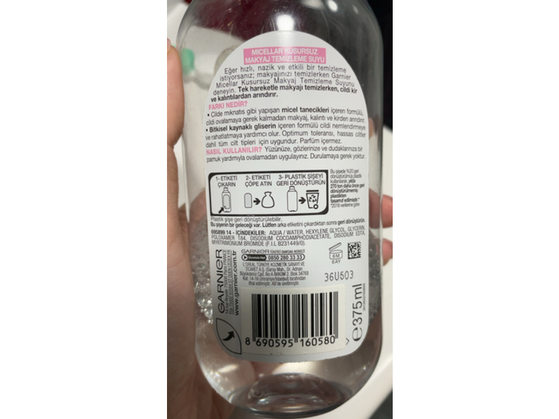 Garnier Micellar Perfect Makeup Remover Water, 375 mL