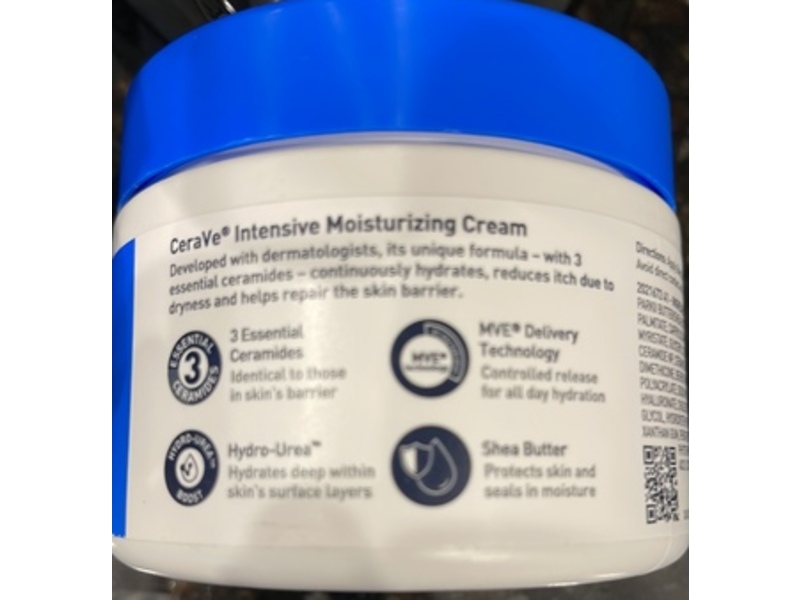 CeraVe Intensive Moisturizing Cream, 5% Hydro Urea, 12 fl oz/340 g