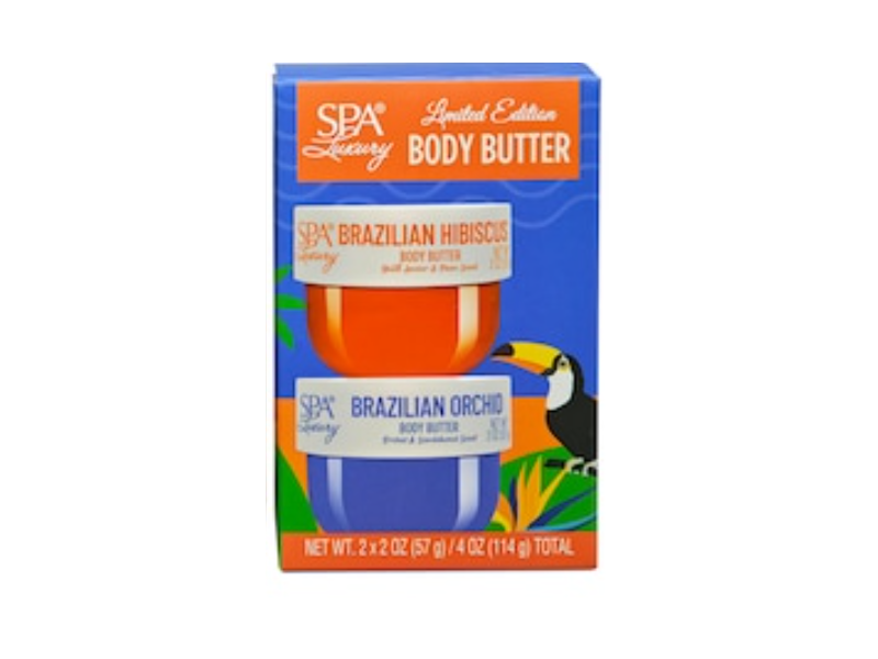 SPA Luxury Body Butter, Brazilian Hibiscus & Brazilian Orchid, 2 oz/57 g, Pack of 2