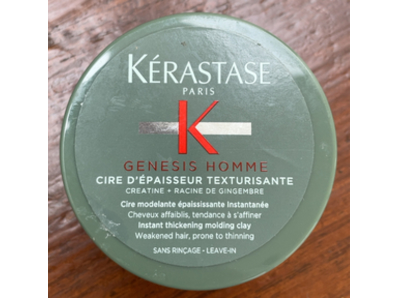 Kerastase Genesis Homme Pomade Texturizing Thickness Wax, 2.55 fl oz/ 75 mL
