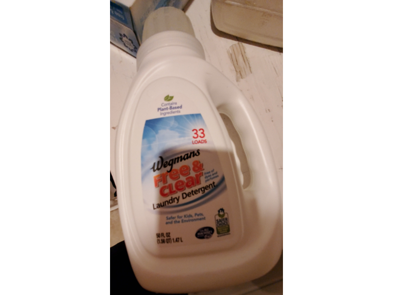 Wegmans Laundry Detergent, Free & Clear, 33 Loads, 50 fl oz/1.47 L