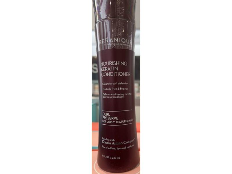 Keranique Curly Preserve Nourishing Keratin Conditioner, , 8 fl oz/240 mL