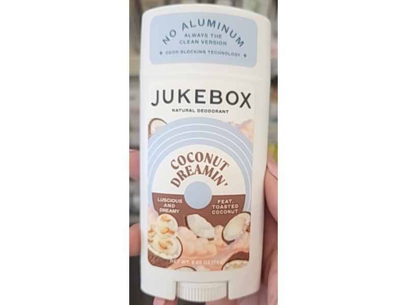 Juke Box Natural Deodorant, Coconut Dreamin, 2.65 oz/75 g