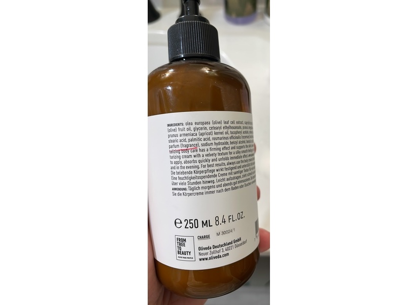 Oliveda Anti Aging Body Cream, 8.4 fl oz/250 mL