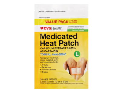 CVS Health Medicated Heat Patch, Capsicum Extract 0.025%, 3 Count