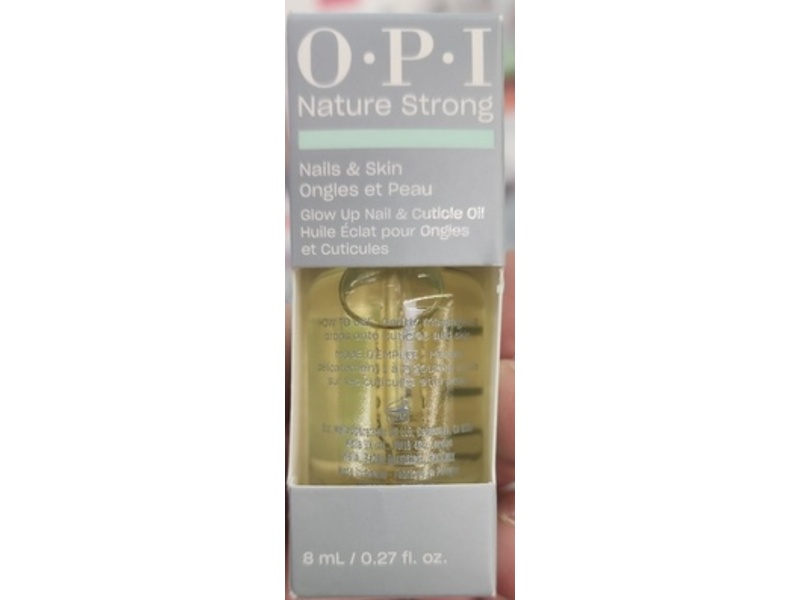 OPI Nature Strong Glow Up Nail & Cuticle Oil, 0.27 fl oz/8 mL