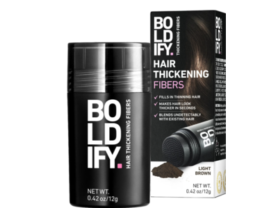 Boldify Hair Thickening Fibers, Light Brown, 0.42 oz/12 g