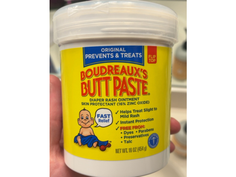 Boudreaux's Butt Paste Diaper Rash Ointment,16 oz/454 g, Pack Of 2