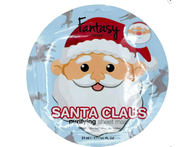 MasqueBAR Fantasy Purifying Sheet Mask, Santa Claus, 0.71 fl oz/21 mL