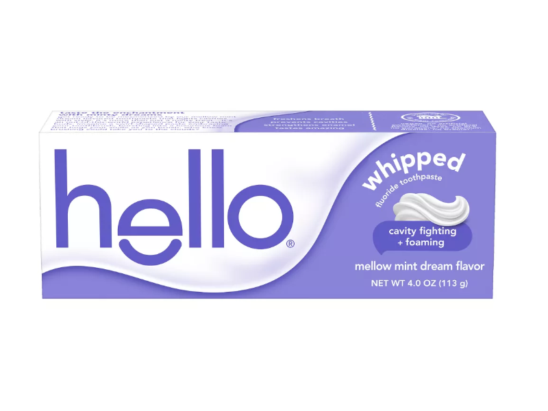 Hello Whipped Fluoride Toothpaste, Mellow Mint Dream, 4 oz/113 g