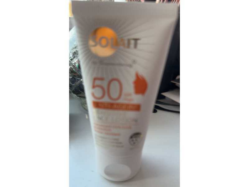 Superdrug Solait Sensitive Anti-Ageing Face Lotion, SPF 50, 50 mL