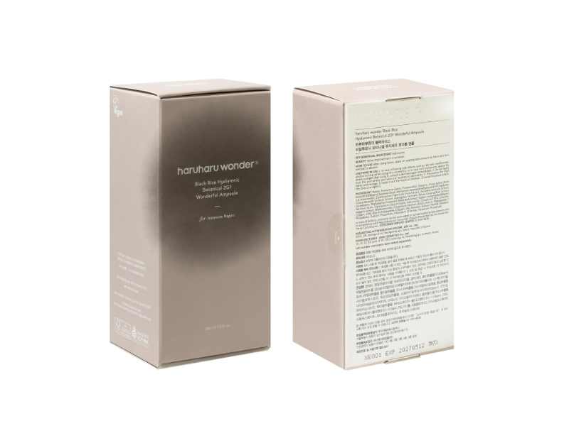 Haruharu Wonder Wonderful Ampoule, Black Rice Hyaluronic Botanical 2GF, 1.0 fl oz/30 mL