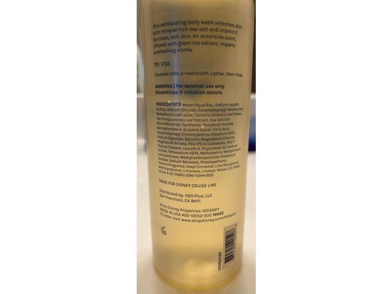 Disney Cruise Line Body Wash, Sea Salt, H2O+, 12 fl oz/355 mL