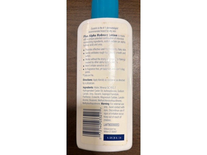 Eucerin Dry Skin Therapy Plus Alpha Hydroxy Lotion, 16 fl oz/473 mL