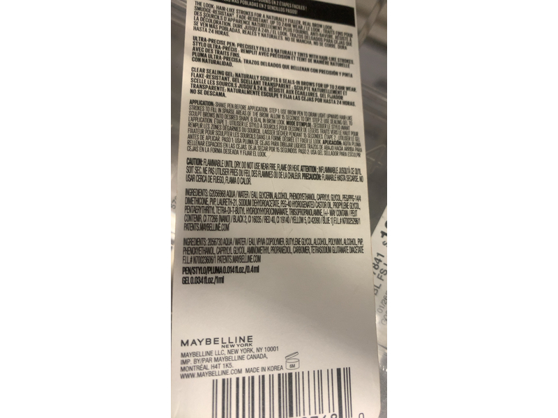 Maybelline Build-A-Brow 2-in-1 Eyebrow Pen & Sealing Eyebrow Gel, 259 Ash Brown