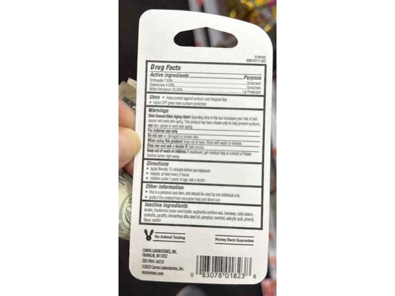 Carmex Classic Lip Balm, SPF 15, 0.15 fl oz/4.25 g, Pack Of 2